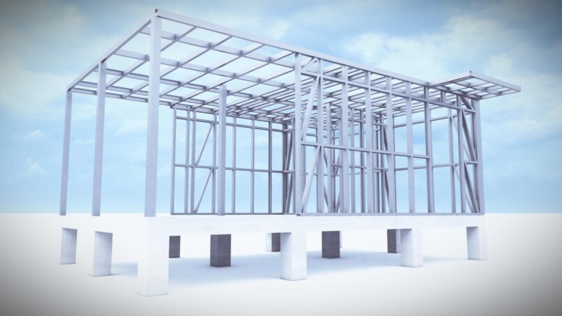 Estructura SteelFrame LSF cabaña A Coruña, Pontevedra, Galicia. Steelframing