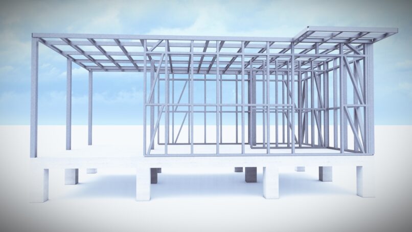 Estructura SteelFrame LSF cabaña A Coruña, Pontevedra, Galicia. Steelframing