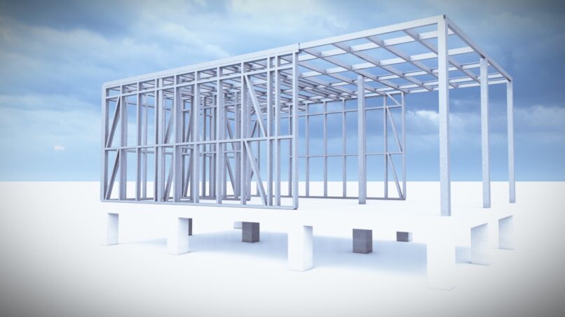 Estructura SteelFrame LSF cabaña A Coruña, Pontevedra, Galicia. Steelframing