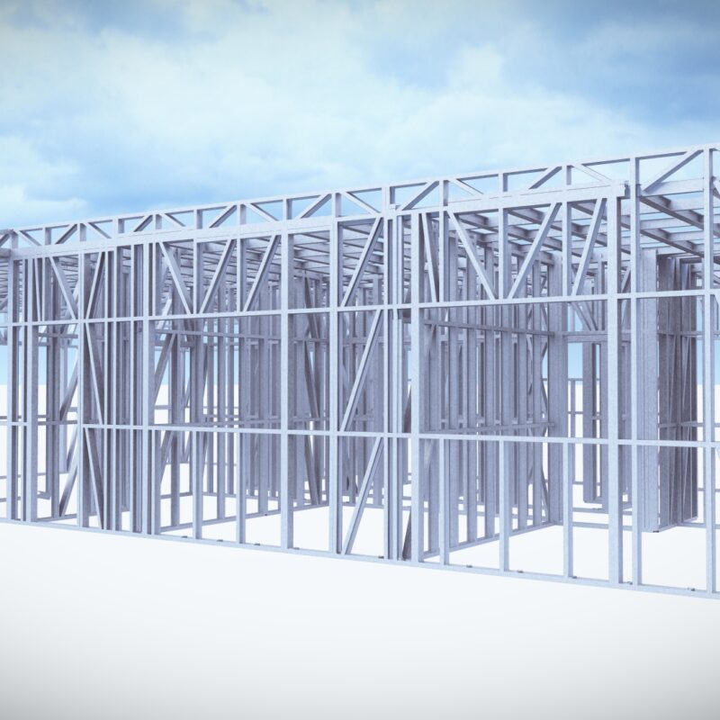 Estructura SteelFrame LSF vivienda Catoira, Pontevedra, Galicia. Steelframing