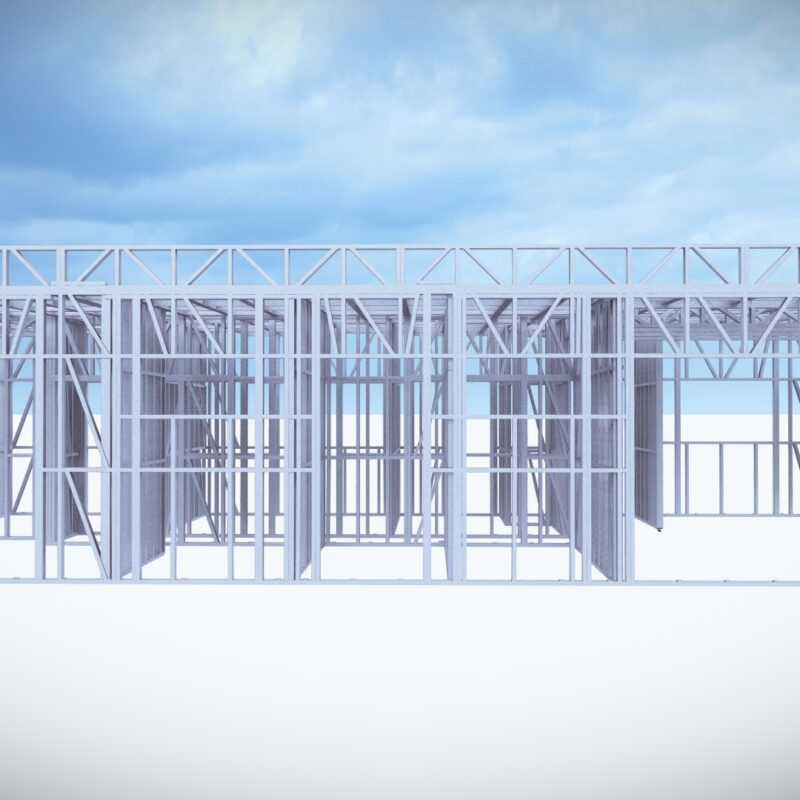 Estructura SteelFrame LSF vivienda Catoira, Pontevedra, Galicia. Steelframing