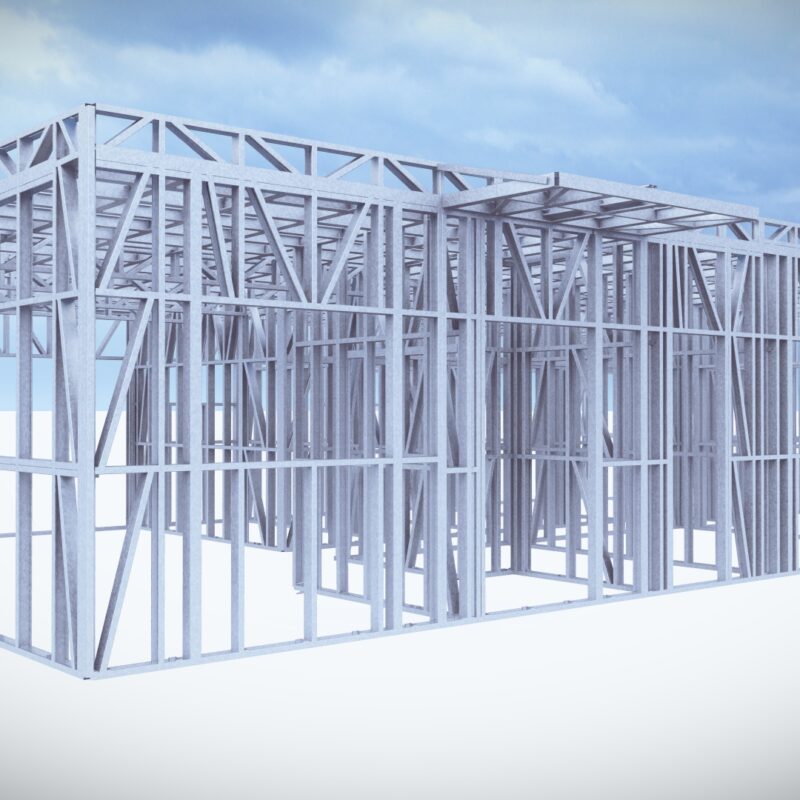 Estructura SteelFrame LSF vivienda Catoira, Pontevedra, Galicia. Steelframing